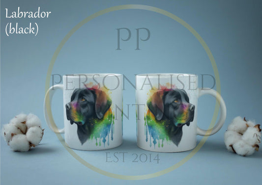 Watercolour dog breed mug